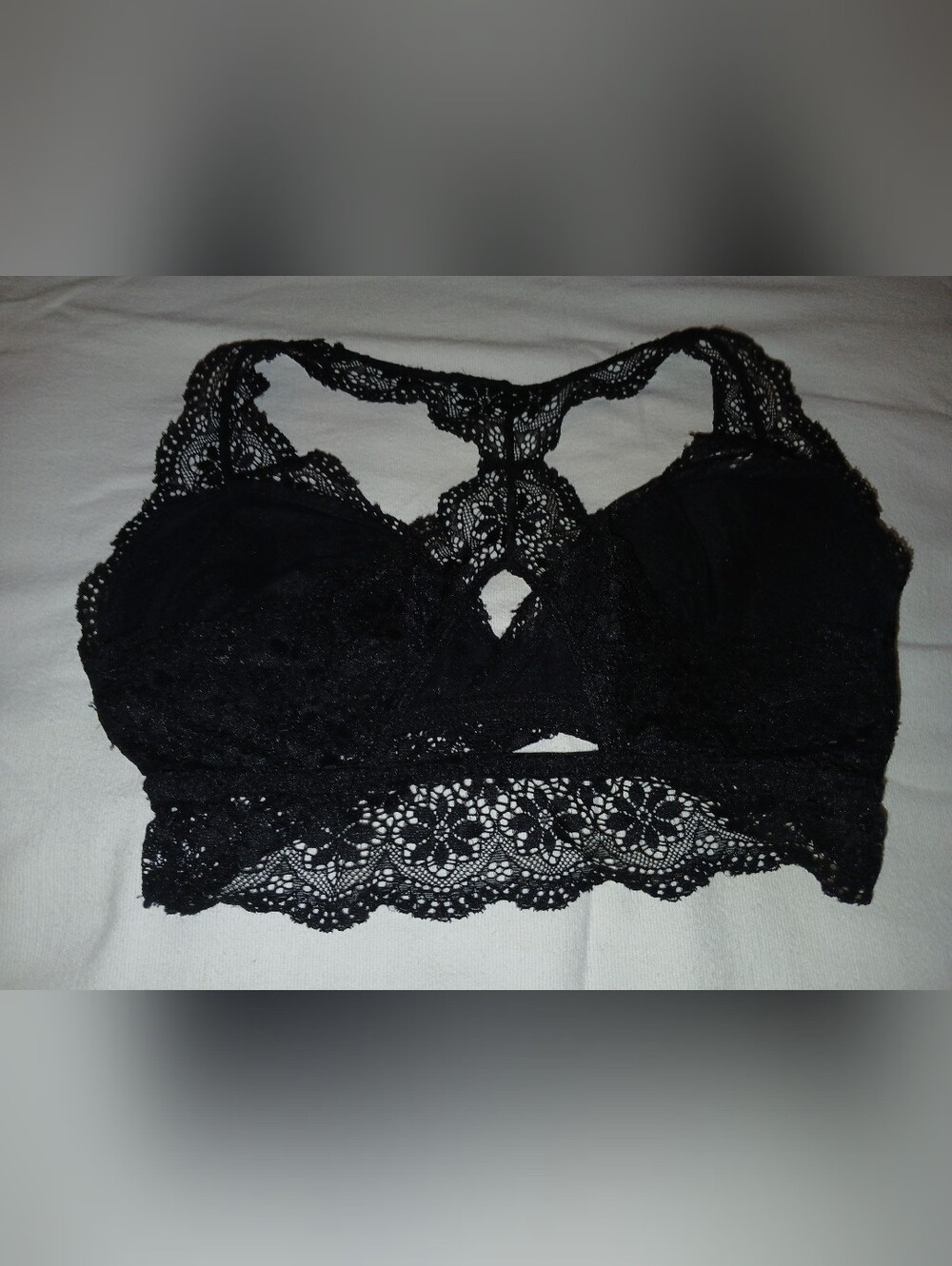 Pre-loved LLace Racerback Bra Top - Black